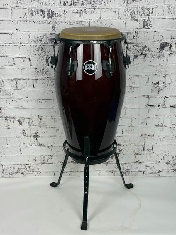 Meinl Marathon Classic Series 11.75" Wine Red Wood Conga Drum W/ Stand & Case
