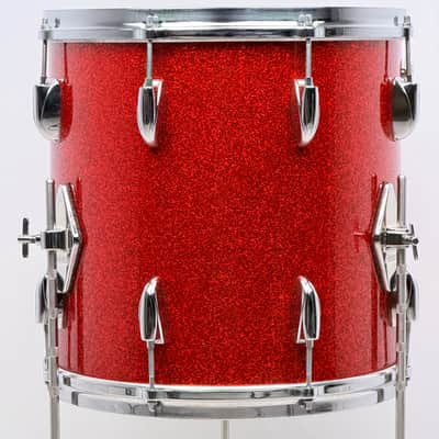 Gretsch 18/12/14/5x14" 60's Round Badge Drum Set - Rewrapped by Lee Ruff Tangerine Sparkle image 22