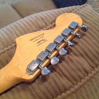 On Sale - Squier by Fender Vintage Modified Stratocaster HSS w/ Custom Gold Anodized Aluminum Pickguard / Backplate image 6