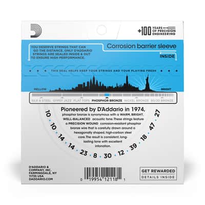D'Addario EJ38 10-47 Light, 12-String, Phosphor Bronze 2021 image 6