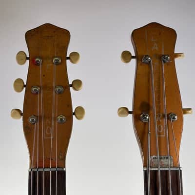 1959 (First Year) Danelectro Vintage 3923 Semi-Hollowbody Guitar / Bass Doubleneck w/ Case image 10