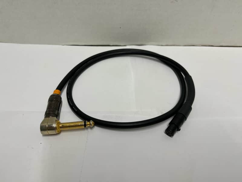 Mogami 2524 Gold GH TS Belt-Pack Cable with 4-Pin TA4F Female 4-Pin Mini Lock XLR Connector Plug 1/4" GH Right Angle Male Connector 30” WA304 Bodypack Guitar Instrument Transmitter for Shure Wireless System Line 6 G50 G55 G90 Relay AKG T1 BLX1 PGX1 GLXD1 image 1