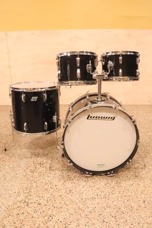 Ludwig Hollywood 4pc Drum Kit Set 3Ply Vintage 1970's  12/13/18/22" Mod Orange image 1
