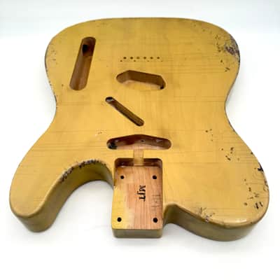 MJT Telecaster Body Relic Alder Nitro Butterscotch Light mjt6665 image 4