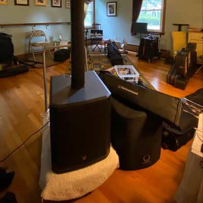 Turbosound iP2000 iNSPIRE Powered Column Speaker with Subwoofer 2010s - Black image 5