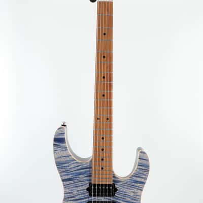Suhr Modern Plus HSH Electric Guitar - Trans Blue Denim Slate w/Roasted Maple Fingerboard image 4