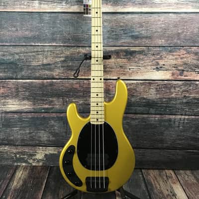 Ernie Ball Music Man Left Handed StingRay Classic 4 - Firemist Gold - Bass and Case image 1
