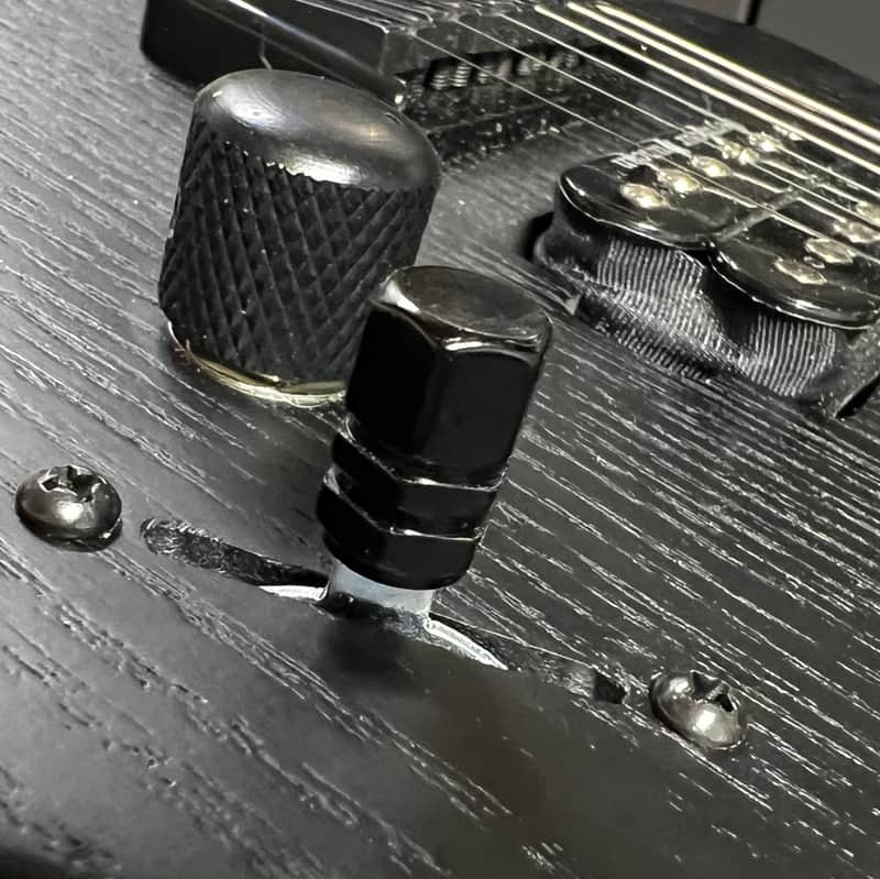 Kinnatone Black Hexagon 3 or 5 way Blade style Switch Tip Knob For Strat or Tele Charvel,Jackson,PRS, Ibanez and more image 1