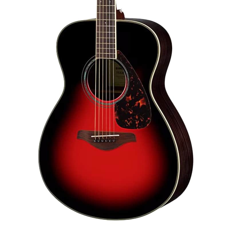 Yamaha FS830 Concert Acoustic Solid Sitka Spruce Top Rosewood Dusk Sun Red image 1