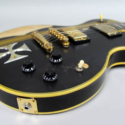 Gibson Les Paul Custom James Hetfield "Iron Cross" Replica 1973 Black Guitar W/HSC USA image 4