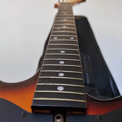 Taiwan made1970s Harmony 1401 Sunburst color electric guitar tremolo bridge p90 single coil image 5