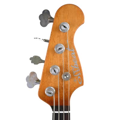 Offbeat Guitars "Priscilla" Bass - Nitro Relic Finish, Active EMG Music Man P/U, Patina Copper Guard image 10
