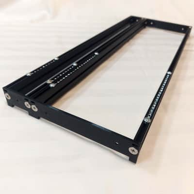 4U (3U+1U) 196HP Eurorack Rails Kit with Brackets & M3 nuts (Black / Silver) image 4