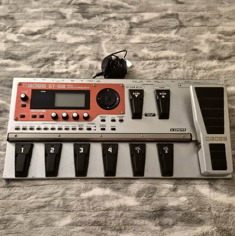 Boss GT-10B Bass Effects Processor with Power Supply - 2008 - 2015 - Silver - Roland Multi Effects / FX Pedal image 1
