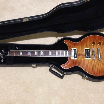 HAMER USA Sunburst Archtop AAAA 10 Top Flametop Electric Guitar and Case image 1