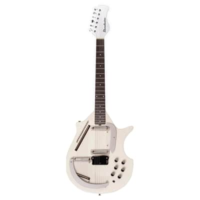 Danelectro Coral Sitar Reissue Guitar - White Crackle image 5