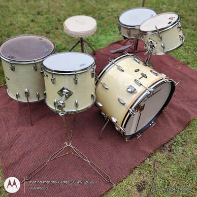 Slingerland Radio King Late 50s - mid 60s - White Marine Pearl image 2