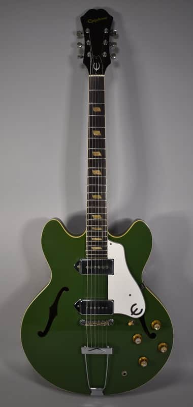 1966 Epiphone Casino Olive Drab Hollowbody Refin w/Bag image 1