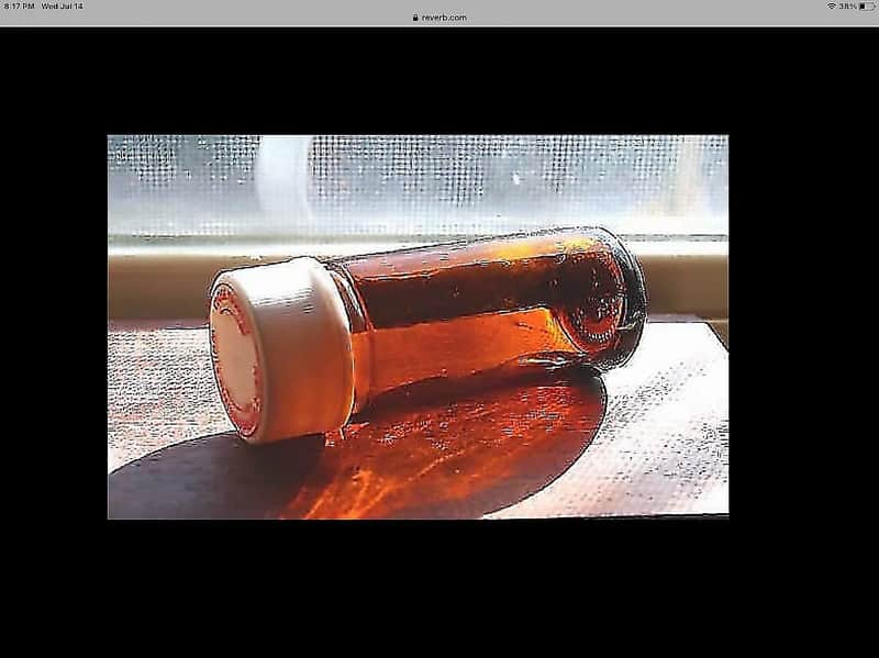 BottleNeck slide REAL 1970's Vintage Glass medicine Bottle / brown tone like DUANE's JVGuitars image 1