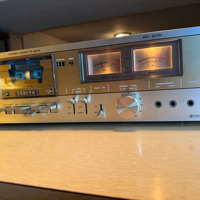 Vintage Silver Zenith MC-9070 Cassette Deck VU Meters High Fidelity SERVICED 🔥 image 4