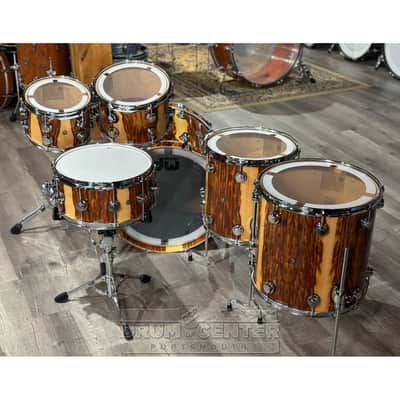 DW Collectors Standard Maple 6pc Drum Set Exotic Chechen w/Chrome Hw image 4