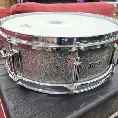 Rogers Tower 5x14" 8-Lug Wood Snare Drum with Case - Silver Sparkle Pearl image 2