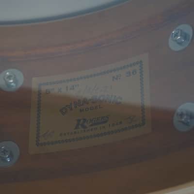 Rogers 5x14" Dyna-Sonic (Reissue) Wood Snare Drum - Blue Onyx image 9