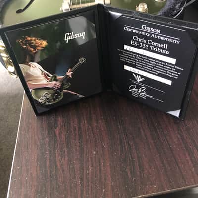 Gibson ES-335 Custom Shop Chris Cornell Tribute — Limited Edition 2018-19 - Matte Olive Drab Green satin nitro finish image 1