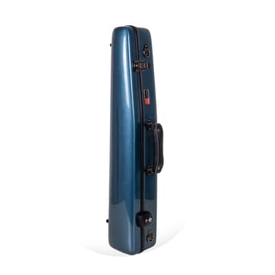 Crossrock Straight Soprano Saxophone Case, 100% Fiberglass Hardshell with TSA Lock, Blue image 1