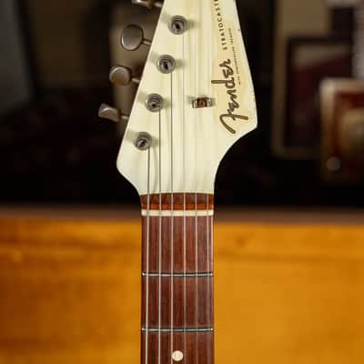 2006 Fender Custom Shop '60 Stratocaster Relic Olympic White w/OHSC image 3