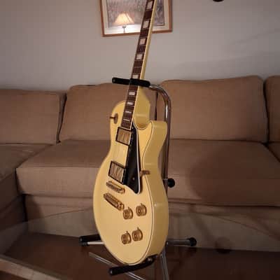 Burny Burny Randy Rhodes Les Paul Custom Mid 1980's - Aged white image 6