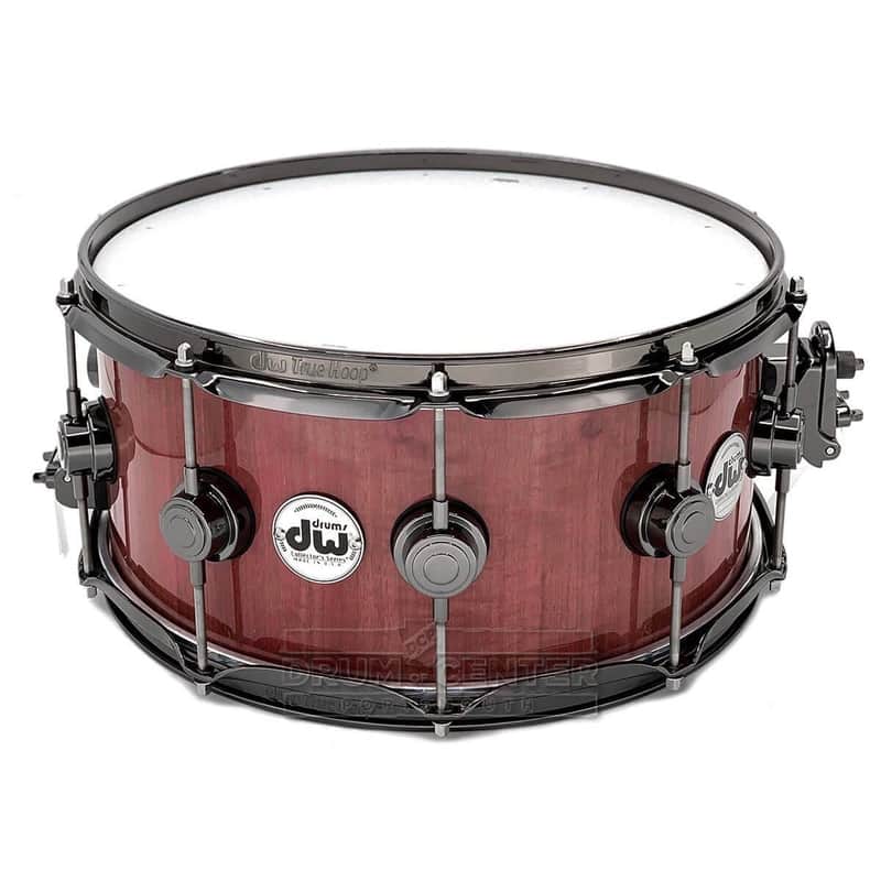 DW Collectors Purpleheart Snare Drum 14x6.5 Natural w/Black Hardware image 1