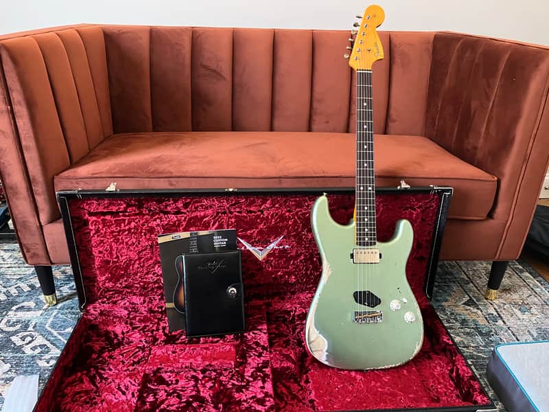 Custom Shop 1966 Strat SH Heavy Relic Sage Green image 1