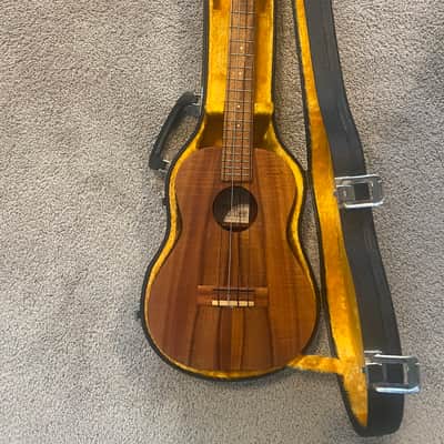 Kamaka Tenor Ukulele — vintage white label 1970s - Natural koa image 7