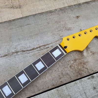 22 Steel Fret Pearloid with Binding rosewood ST Neck guitar Neck replacement fits OEM Project image 8
