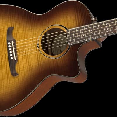 Fender Model FA-345CE Auditorium Sz. Acoustic Electric Guitar 3 tone Tea Burst image 4