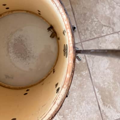 Vintage Ludwig Floor Tom 1966 - Champagne Sparkle 16 x 16 Keystone Badge image 15