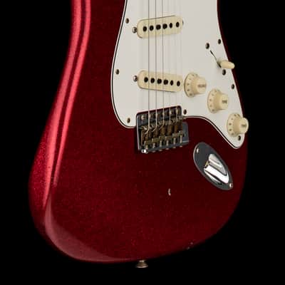 Fender Custom Shop Limited Edition '69 Stratocaster Journeyman Relic - Aged Red Sparkle #81036 image 6