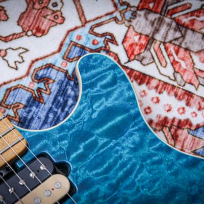 ERNIE BALL USA Music Man Axis HH Floyd "Blue Quilt" (1996) (SOLD) image 9