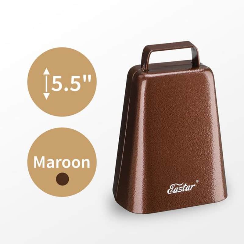7" Steel Cow Bell Without Handle, Maroon image 1