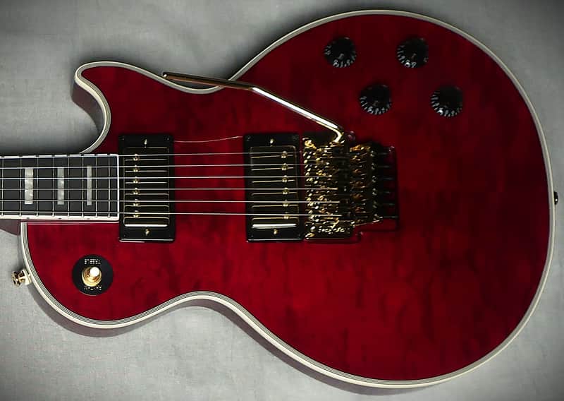 Epiphone Alex Lifeson Les Paul Custom Axcess Quilt - Ruby image 1