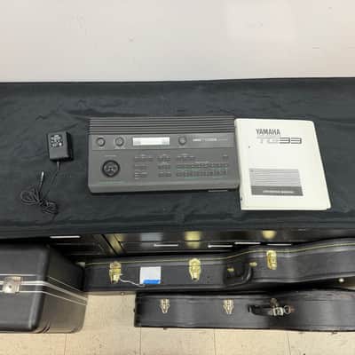 Vintage Yamaha TG33 Tone Generator Made in Japan 1990 - Black with AC Adapter and Manual