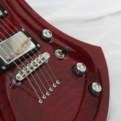 B.C. Rich Mockingbird Masterpiece Electric Guitar Dragon's Blood Red Quilt Finish + Hard Case image 6