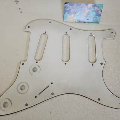 Fender Stratocaster Aged Relic 3 ply Pickguard Parchment image 1