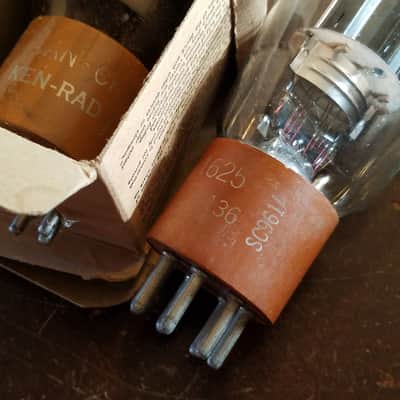 Pair IOB 1625 VT-136 Ken-Rad JAN NOS radio audio vacuum tubes valves tested 1943-1944 Type image 2
