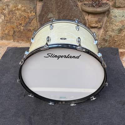 RARE Slingerland 70's 5ply 26 x 14 Bass Drum in WMP White Marine Pearl! image 1