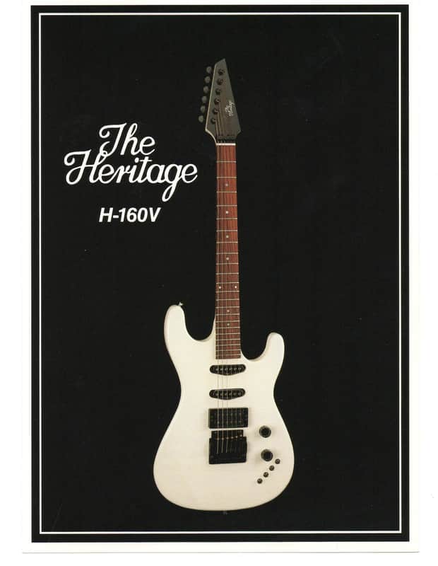 Heritage Guitars- H-160V, promotional print/cut sheet, 1988 image 1