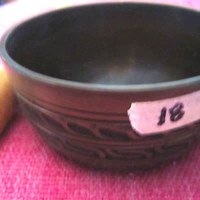 Japanese Rin Singing Bowl Cup Chime Bell with Striker - Vintage image 5