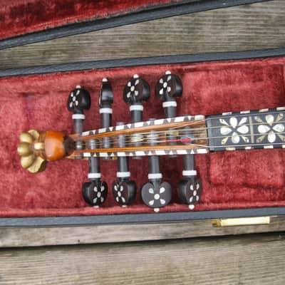 Hardanger Fiddle violin, Hardingfele + Albert Nurnberger Bow  1918 amber image 3