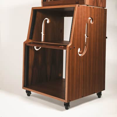 COMRADE 14u sidecar audio rack - Walnut hardwood - home recording - 10u 20u image 10
